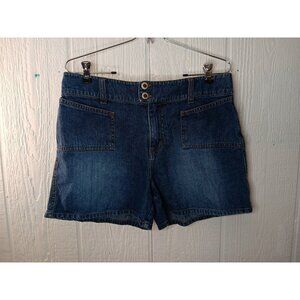 Carolina Blues Jean Shorts Women Sz 10 Blue Denim High Rise Pockets Vtg Colours